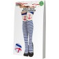 Medias marinera pantys blancos rayas azules