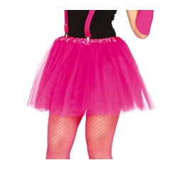 Tutu fucsia neon mujer falda tul 40 cm-El Informal Santander