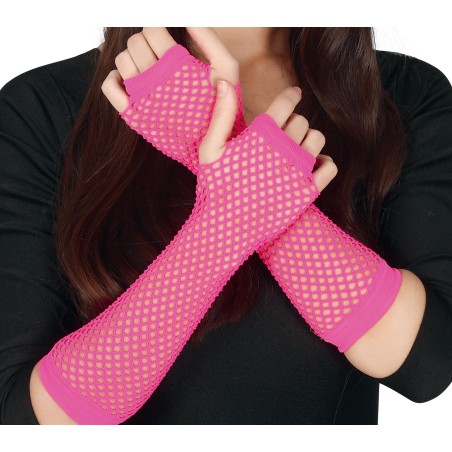 Guantes malla fucsia neon rejilla red 26 cm-El Informal Santander