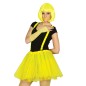 Guante malla amarillo neon rejilla red 26 cm