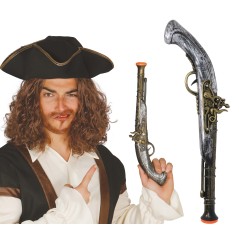 Trabuco pistolon pirata 41 cm oro plata-El Informal Santander