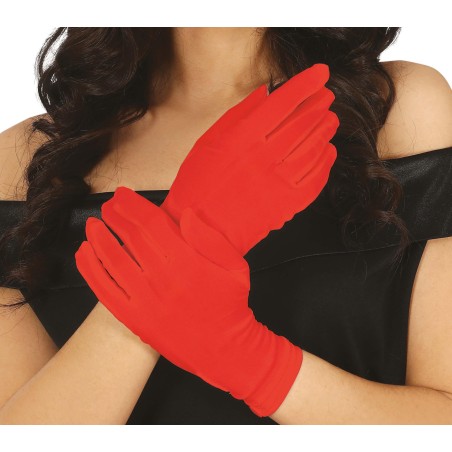 Guantes rojos cortos 23 cm-El Informal Santander