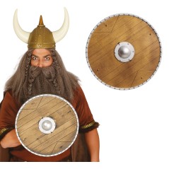 Escudo vikingo 40 cm imitacion madera barbaro-El Informal Santander