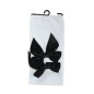 Medias blancas con lazo negro para mujer