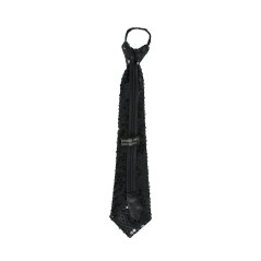 Corbata negra con lentejuelas 35 cm-El Informal Santander