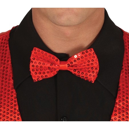 Pajarita roja con lentejuelas 12 cm-El Informal Santander