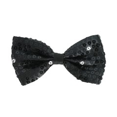 Pajarita negra con lentejuelas 12 cm-El Informal Santander