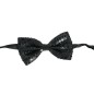 Pajarita negra con lentejuelas 12 cm