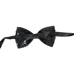 Pajarita negra con lentejuelas 12 cm-El Informal Santander