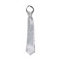 Corbata plata con lentejuelas 35 cm