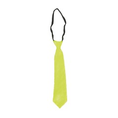 Corbata amarillo neon con lentejuelas 37 cm-El Informal Santander