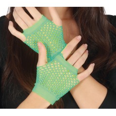 Guantes malla verde rejilla cortos 11 cm-El Informal