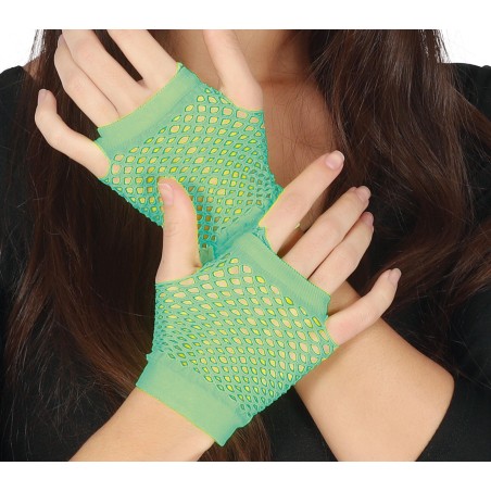 Guantes malla verde rejilla cortos 11 cm-El Informal