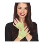 Guantes malla verde rejilla cortos 11 cm