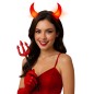 Cuernos de demonio diablo rojos con luz