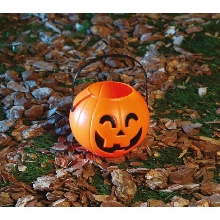 Cesta calabaza 11 cm recogecaramelos halloween