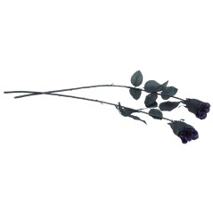Rosa negra 42 cm decoracion gotica novia cadaver-El Informal Santander