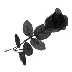 Rosa negra 42 cm decoracion gotica novia cadaver-El Informal Santander