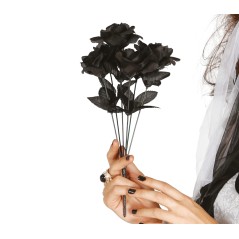Ramo rosas negras 35 cm decoracion siniestra-El Informal Santander