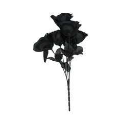Ramo rosas negras 35 cm decoracion siniestra-El Informal Santander