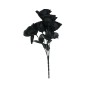 Ramo rosas negras 35 cm decoracion siniestra