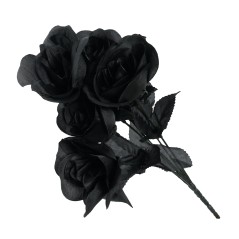 Ramo rosas negras 35 cm decoracion siniestra-El Informal Santander