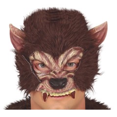 Mascara hombre lobo con pelo de latex -El Informal Santander