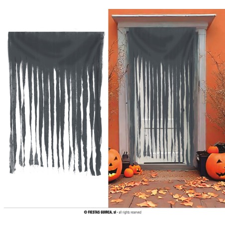 Cortina tela gris para decoraciones terror 100x200 cm-El Informal