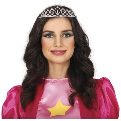 Diadema princesa oro metalica adulto tiara