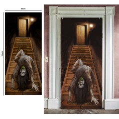 Decoracion puerta niña poseida 80x180 cm-El Informal Santander