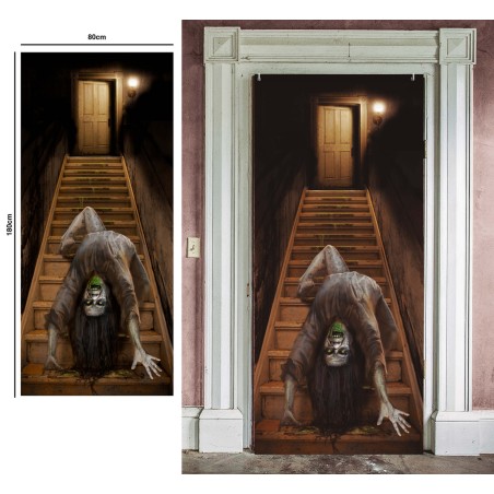 Decoracion puerta niña poseida 80x180 cm-El Informal Santander
