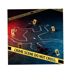 Decoracion silueta del crimen 5 numero s y cinta-El Informal