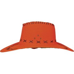 Sombrero vaquero naranja simil piel adulto-El Informal Santander