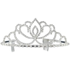 Diadema princesa plata metalica adulto tiara-El Informal Santander
