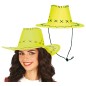 Sombrero vaquero verde simil piel adulto