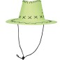 Sombrero vaquero verde simil piel adulto