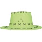 Sombrero vaquero verde simil piel adulto