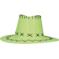 Sombrero vaquero verde simil piel adulto