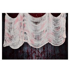 Tela con sangre rasgada decoracion halloween 76x228 cm-El Informal