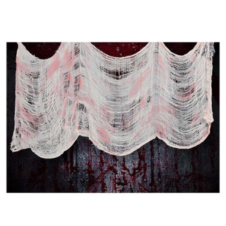 Tela con sangre rasgada decoracion halloween 76x228 cm-El Informal