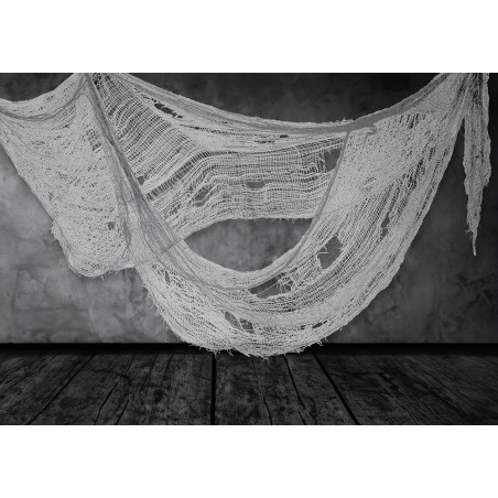 Tela gris rasgada decoracion halloween 76x228 cm-El Informal