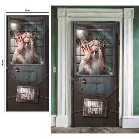 Decoracion puerta Psiquiatrico 80x180 cm-El Informal Santander