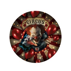 Platos fiesta payaso terror globo 6 uds 23 cm-El Informal Santander