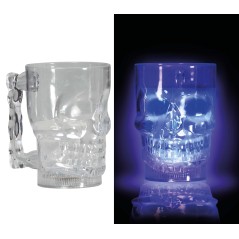 Jarra calavera con luz 10x14 cm-El Informal Halloween