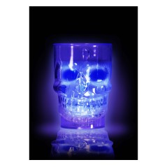 Jarra calavera con luz 10x14 cm-El Informal Halloween