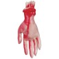 Mano latex 25 cm sangrienta con hueso