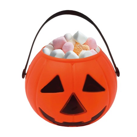 Cesto calabaza naranja 15 cm para halloween-El Informal