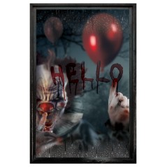 Decoracion ventana Payaso asesino IT 80x120 cm-El Informal Santander