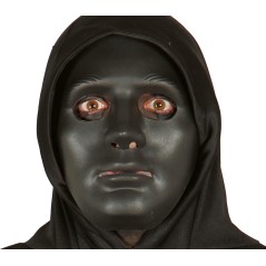 Careta negra plastico terror para halloween -El Informal