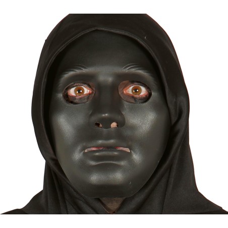 Careta negra plastico terror para halloween -El Informal